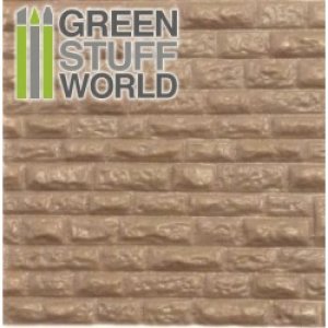 画像1: グリーンスタッフワールド[GSWD-1109]ABS Plasticard - ROUGH ROCK WALL Textured Sheet - A4 (1)