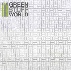 画像1: グリーンスタッフワールド[GSWD-1114]ABS Plasticard - OFFSET RECTANGLE Textured Sheet - A4