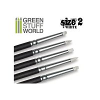 グリーンスタッフワールド[GSWD-114(1026)]ホワイトシリコンシェイパーブラシ サイズ ♯2 ソフトタイプ
