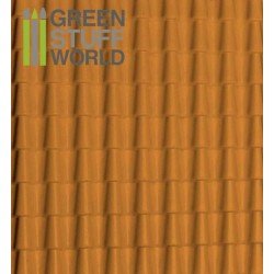 画像1: グリーンスタッフワールド[GSWD-1234]ABS Plasticard - ROOF TILES Textured Sheet - A4