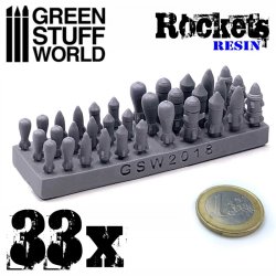 画像2: グリーンスタッフワールド[GSWD-1693]ロケット&ミサイルセット(レジン製ビッツパーツ)