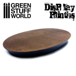 画像3: グリーンスタッフワールド[GSWD-1807]楕円型デイスプレイ台座 17x11 cm ブラック