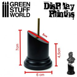 画像2: グリーンスタッフワールド[GSWD-1816]バストモデル用円形展示台直径5x7cmブラック