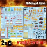 グリーンスタッフワールド[GSWD-2041]ウォータースライドデカール ファイアーパターンマーキング
