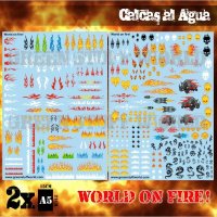 グリーンスタッフワールド[GSWD-2041]ウォータースライドデカール ファイアーパターンマーキング