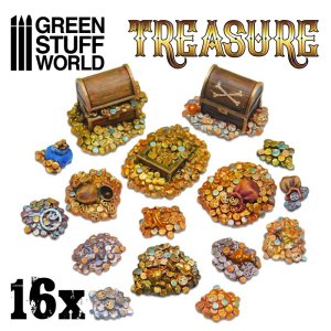 画像1: グリーンスタッフワールド[GSWD-2305]金銀の財宝と宝箱セット (1)