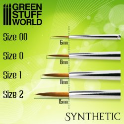 画像2: グリーンスタッフワールド[GSWD-2331]グリーンシリーズ 合成毛 丸筆 サイズ 2