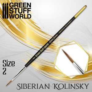 画像1: グリーンスタッフワールド[GSWD-2359]ゴールドシリーズ シベリアコリンスキー毛 丸筆 サイズ 2 (1)