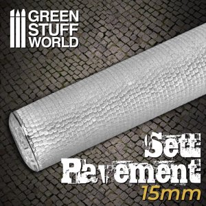 画像1: グリーンスタッフワールド[GSW-2410]ローリングピン 敷石舗装15mm (1)