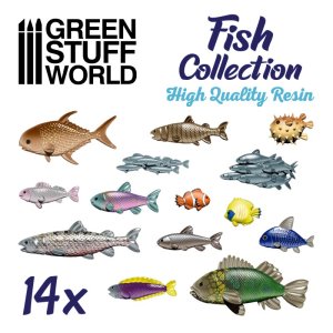 画像1: グリーンスタッフワールド[GSWD-3010]ジオラマアクセサリー 魚類セット (1)