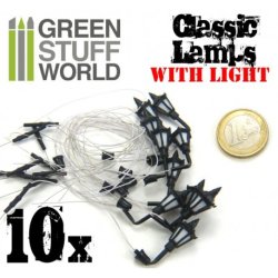 画像3: グリーンスタッフワールド[GSWD-9270]1/72(28mm)-1/32(54mm) クラシックなウォールランプ LEDライト(10個入)