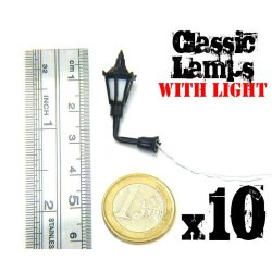 画像2: グリーンスタッフワールド[GSWD-9270]1/72(28mm)-1/32(54mm) クラシックなウォールランプ LEDライト(10個入)