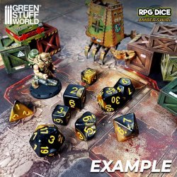 画像2: グリーンスタッフワールド[GSWD-2687]ダイスミックスセット16mm　アンバースワール（7個入）