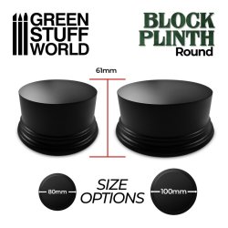 画像3: グリーンスタッフワールド[GSWD-2703]円柱型展示台座10cm径 ブラック
