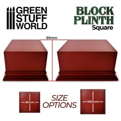 画像3: グリーンスタッフワールド[GSWD-2705]正四角柱展示台座 10x10 cm ヘーゼルナッツブラウン