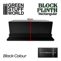 画像3: グリーンスタッフワールド[GSWD-2709]長方四角柱型展示台  12x6 cm ブラック