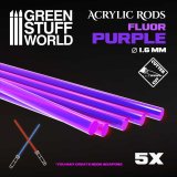 グリーンスタッフワールド[GSWD-10579]Acrylic Rods - Round 1.6 mm Fluor PURPLE