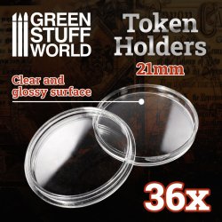 画像2: グリーンスタッフワールド[GSWD-10590]アクリル製トークンホルダー(21mm径)36個セット