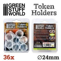 グリーンスタッフワールド[GSWD-10593]アクリル製トークンホルダー(24mm径)36個セット