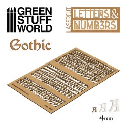 画像1: グリーンスタッフワールド[GSWD-10629]ジオラマ素材 数字セット 4mmサイズ　ゴシック様式（ボール紙）