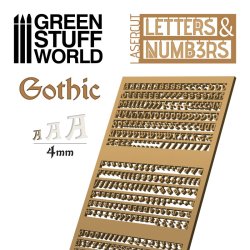 画像2: グリーンスタッフワールド[GSWD-10629]ジオラマ素材 数字セット 4mmサイズ　ゴシック様式（ボール紙）