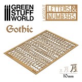 グリーンスタッフワールド[GSWD-10631]ジオラマ素材 数字セット 10mmサイズ　ゴシック様式（ボール紙）