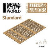 グリーンスタッフワールド[GSWD-10632]ジオラマ素材 数字セット 4mmサイズ（ボール紙）
