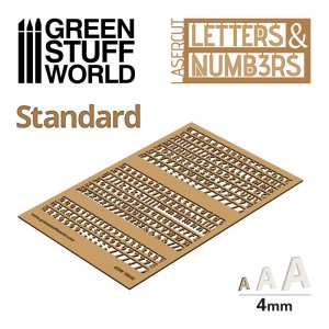 画像1: グリーンスタッフワールド[GSWD-10632]ジオラマ素材 数字セット 4mmサイズ（ボール紙） (1)