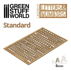 画像1: グリーンスタッフワールド[GSWD-10633]ジオラマ素材 数字セット 6mmサイズ（ボール紙） (1)