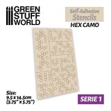 グリーンスタッフワールド[GSWD-10737]ステンシルシール へックスカモ