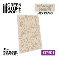 グリーンスタッフワールド[GSWD-10737]ステンシルシール へックスカモ