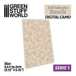 画像1: グリーンスタッフワールド[GSWD-10738]ステンシルシール デジタルカモ