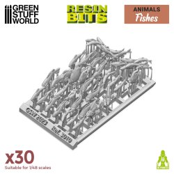 画像1: グリーンスタッフワールド[GSWD-3010]1/48 レジン製ミニチュア魚類セット