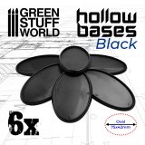 グリーンスタッフワールド[GSWD-10903]フチ付きプラスチックディスプレイベース ブラック 楕円形75mm×42mm