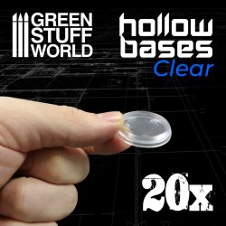 画像2: グリーンスタッフワールド[GSWD-10911]フチ付きプラスチックディスプレイベース 透明 円形径32mm
