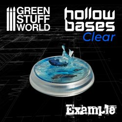 画像3: グリーンスタッフワールド[GSWD-10911]フチ付きプラスチックディスプレイベース 透明 円形径32mm