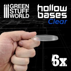 画像2: グリーンスタッフワールド[GSWD-10912]フチ付きプラスチックディスプレイベース 透明 楕円形60mm×35mm