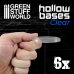 画像2: グリーンスタッフワールド[GSWD-10912]フチ付きプラスチックディスプレイベース 透明 楕円形60mm×35mm (2)