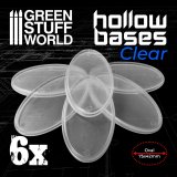グリーンスタッフワールド[GSWD-10913]フチ付きプラスチックディスプレイベース 透明 楕円形75mm×42mm