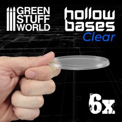 画像2: グリーンスタッフワールド[GSWD-10913]フチ付きプラスチックディスプレイベース 透明 楕円形75mm×42mm