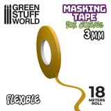 グリーンスタッフワールド[GSWD-3063]フレキシブルマスキングテープ - 3mm