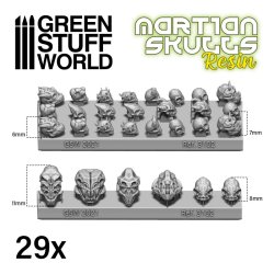 画像2: グリーンスタッフワールド[GSWD-3102]ジオラマアクセサリー 異星人頭蓋骨セット
