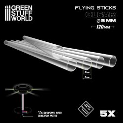 画像1: グリーンスタッフワールド[GSWD-10964]アクリル製透明パイプセット外径5mm(5本入)