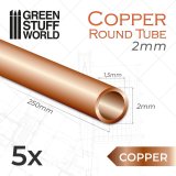 グリーンスタッフワールド[GSWD-11048]銅製　丸型パイプ 外形2mm径　5本入り