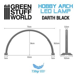 画像2: グリーンスタッフワールド[GSWD-11060]アーチ型LEDデスクライトセット  ボディカラー：ダースブラック