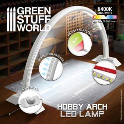 画像3: グリーンスタッフワールド[GSWD-11061]アーチ型LEDデスクライトセット  ボディカラー：フェードホワイト