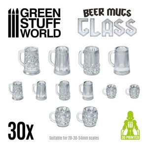 画像1: グリーンスタッフワールド[GSWD-11219]ビールジョッキ(ガラス製)セット(30個入) (1)