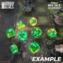 画像2: グリーンスタッフワールド[GSWD-3386]６面体ダイス12mm　クリアーグリーン×イエロー（36個入）