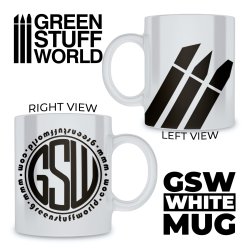 画像1: グリーンスタッフワールド[GSWD-3406]GSW ホワイトマグカップ　