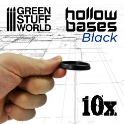 画像2: グリーンスタッフワールド[GSWD-11326]フチ付きプラスチックディスプレイベース ブラック 円形径40mm